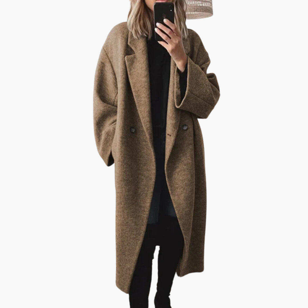 Women Wool Blend Long Winter Coat