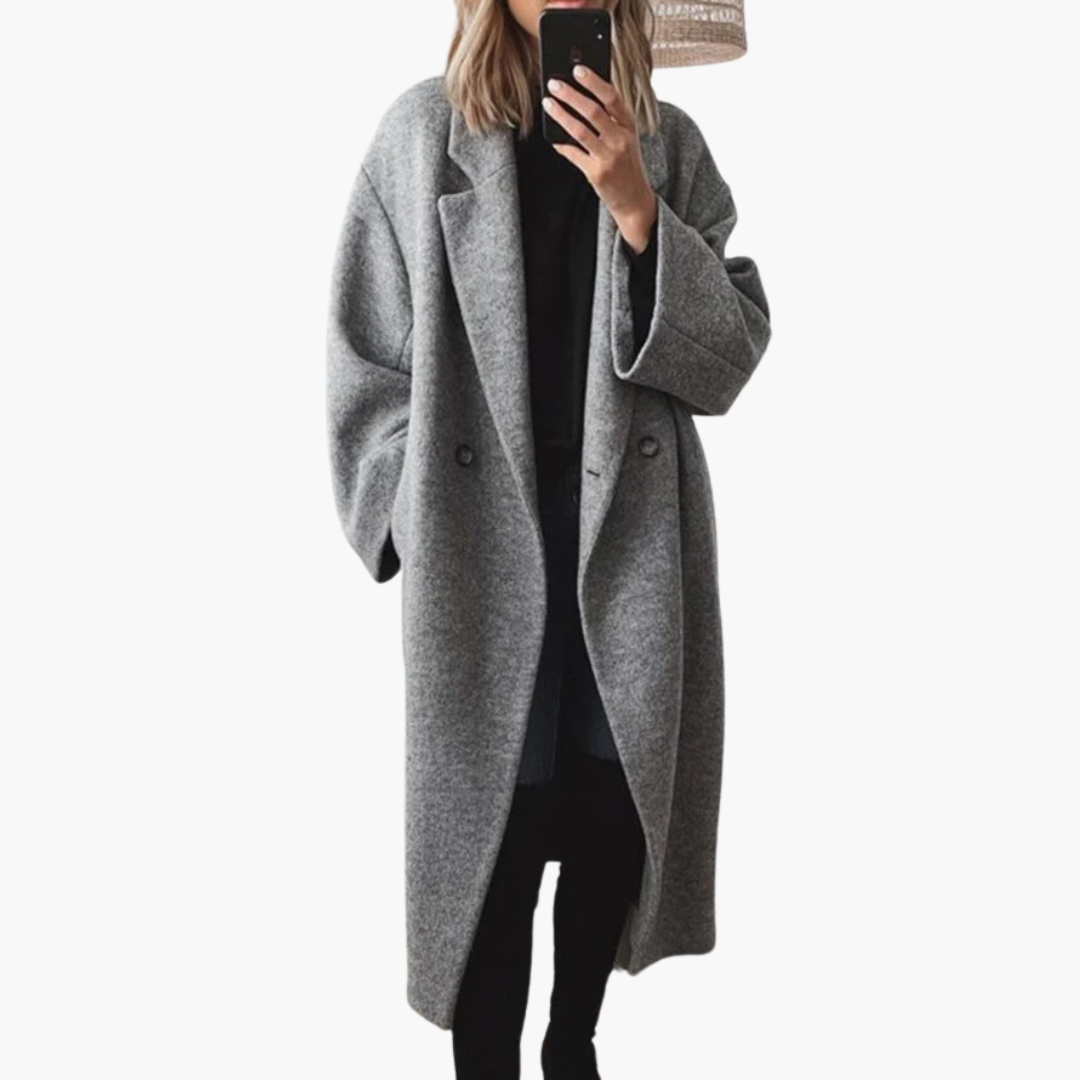 Women Wool Blend Long Winter Coat
