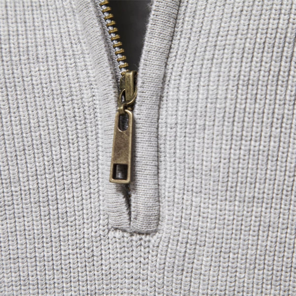 Men Cotton Half Zip Sweater