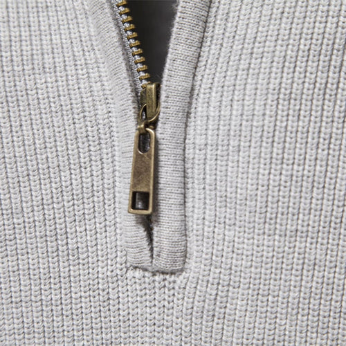 Men Cotton Half Zip Sweater