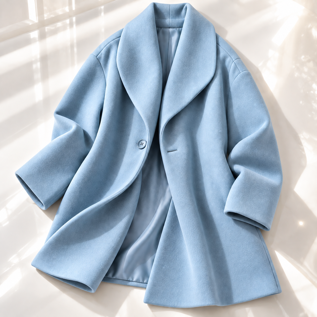 Women Shawl Collar Swing Coat