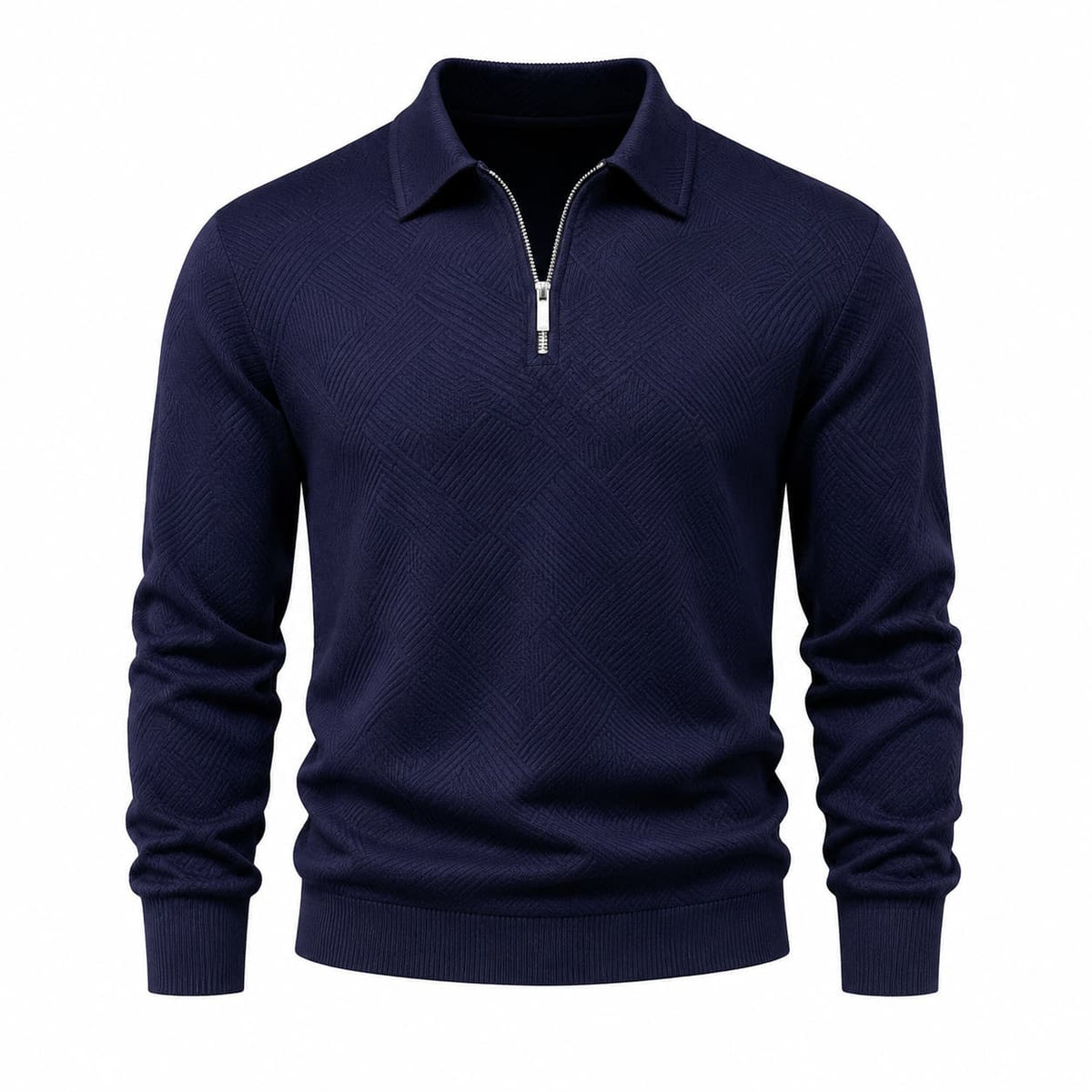 Men Half Zip Polo Sweater