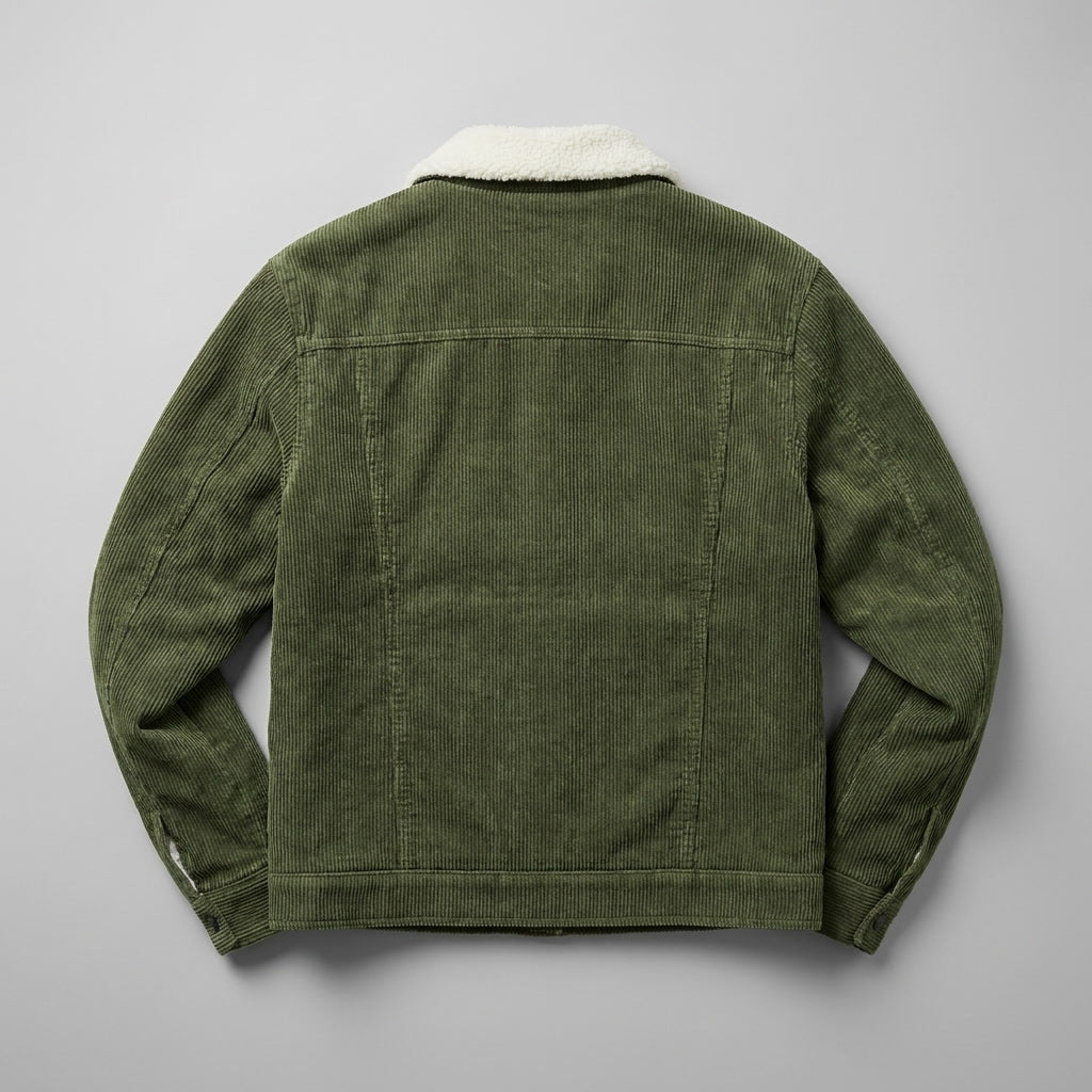 Men Fleece Lined Corduroy Jacket