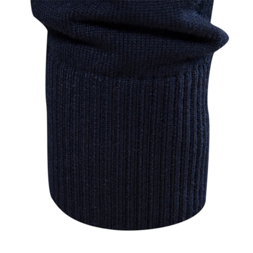 Men Colorblock Quarter Zip Sweater