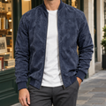 Men Suede Bomber Jacket