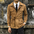 Men Belted Jacket