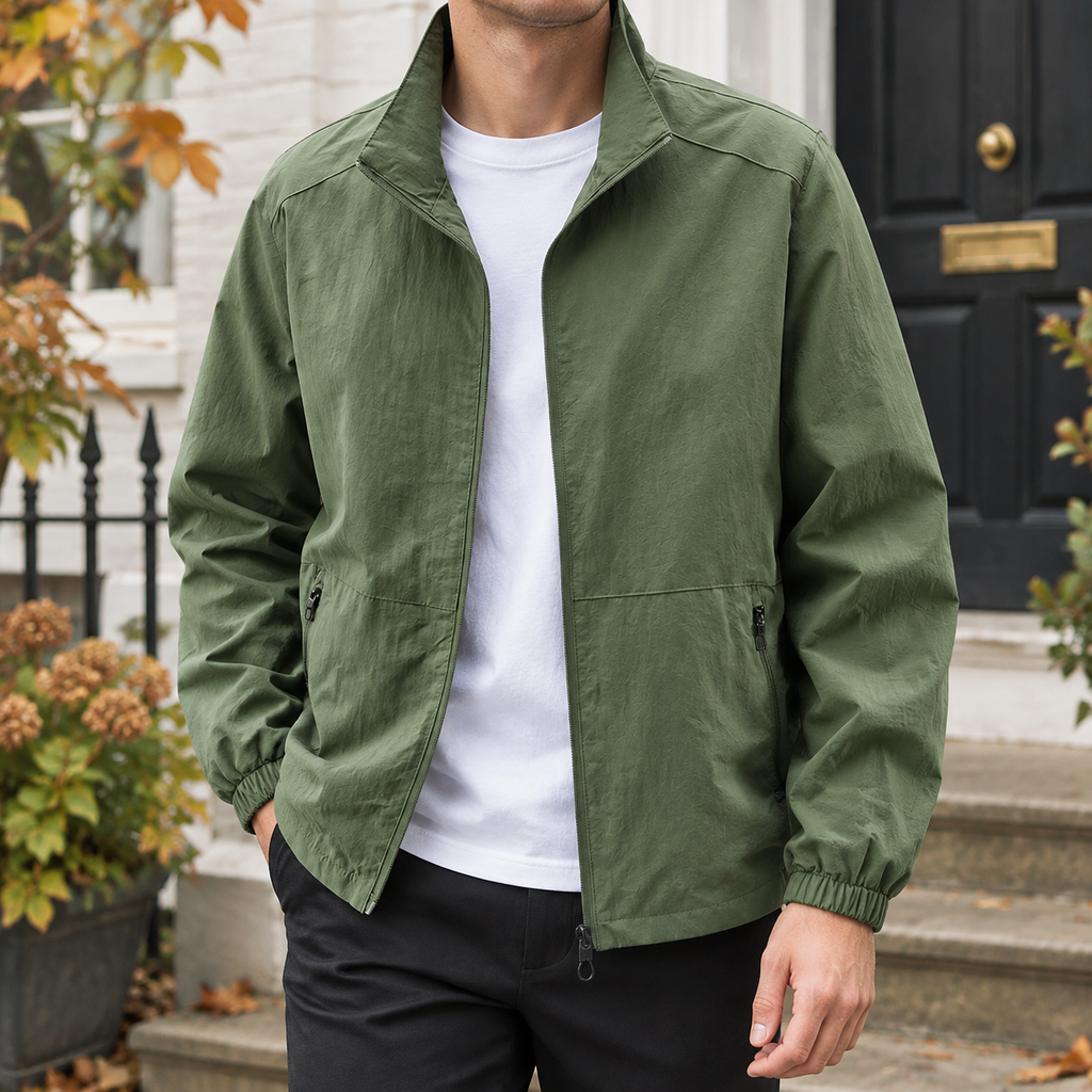 Men Stand Collar Jacket