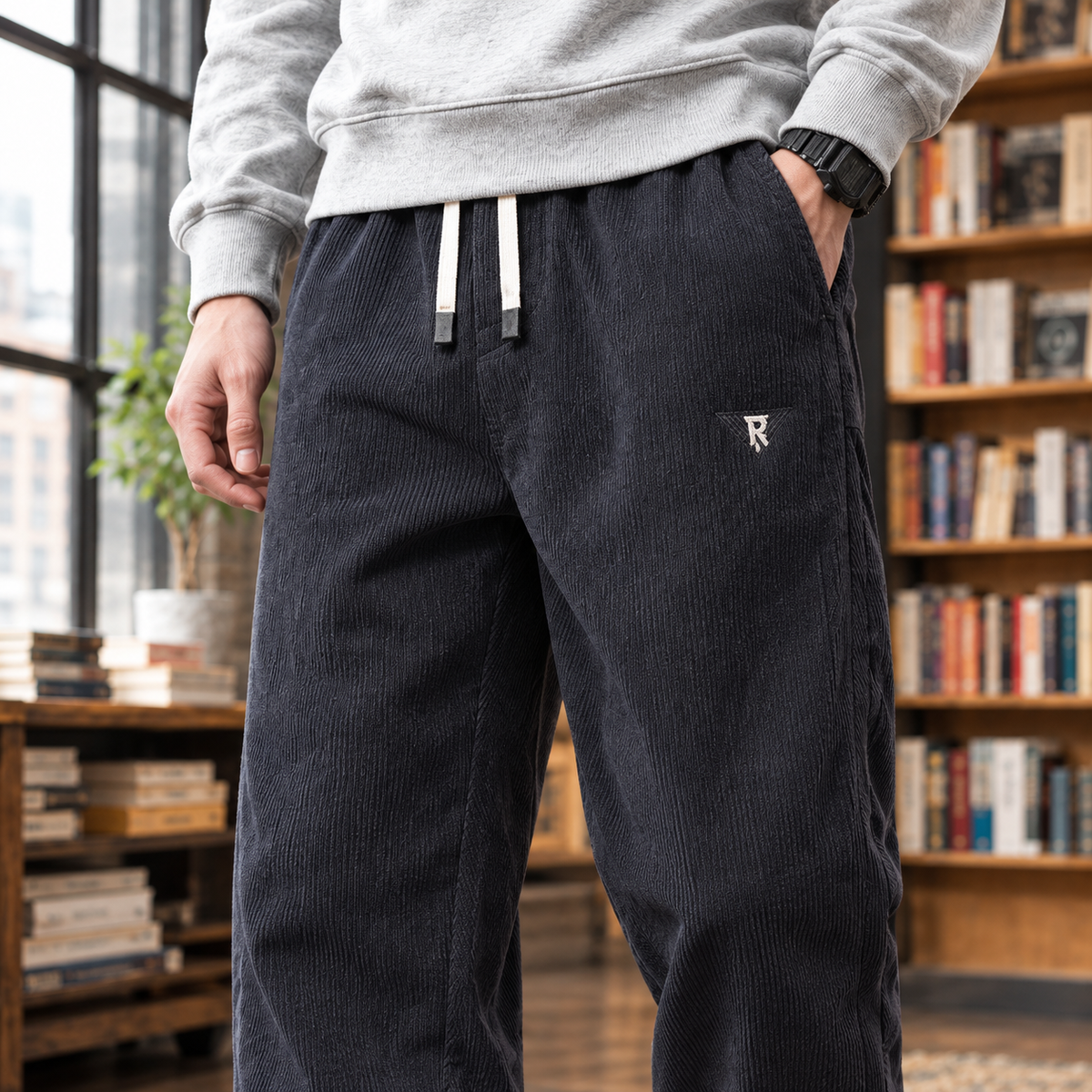 Men Corduroy Joggers