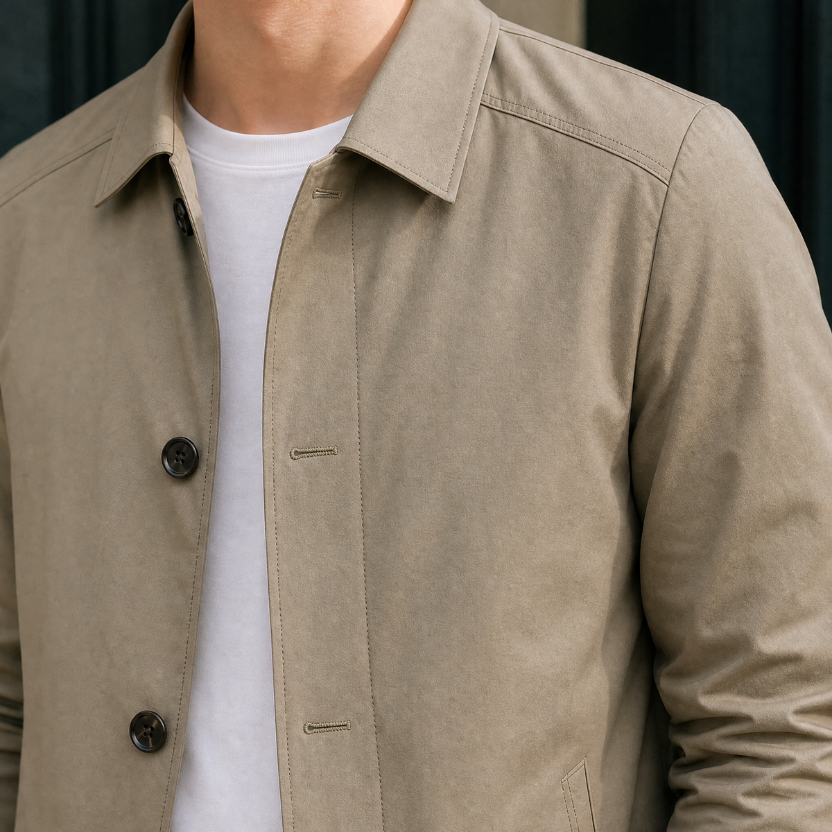 Men Button Front Jacket