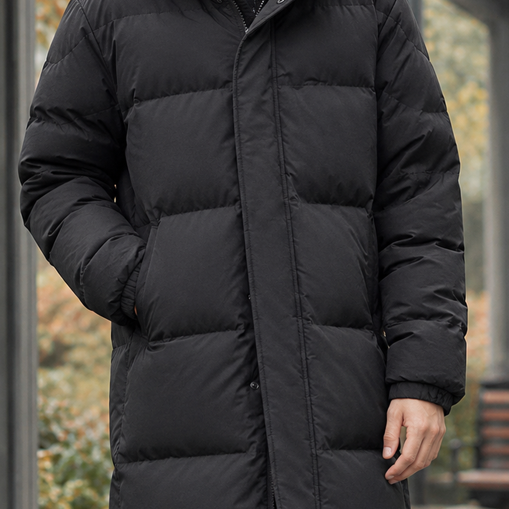 Men Long Winter Puffer Coat