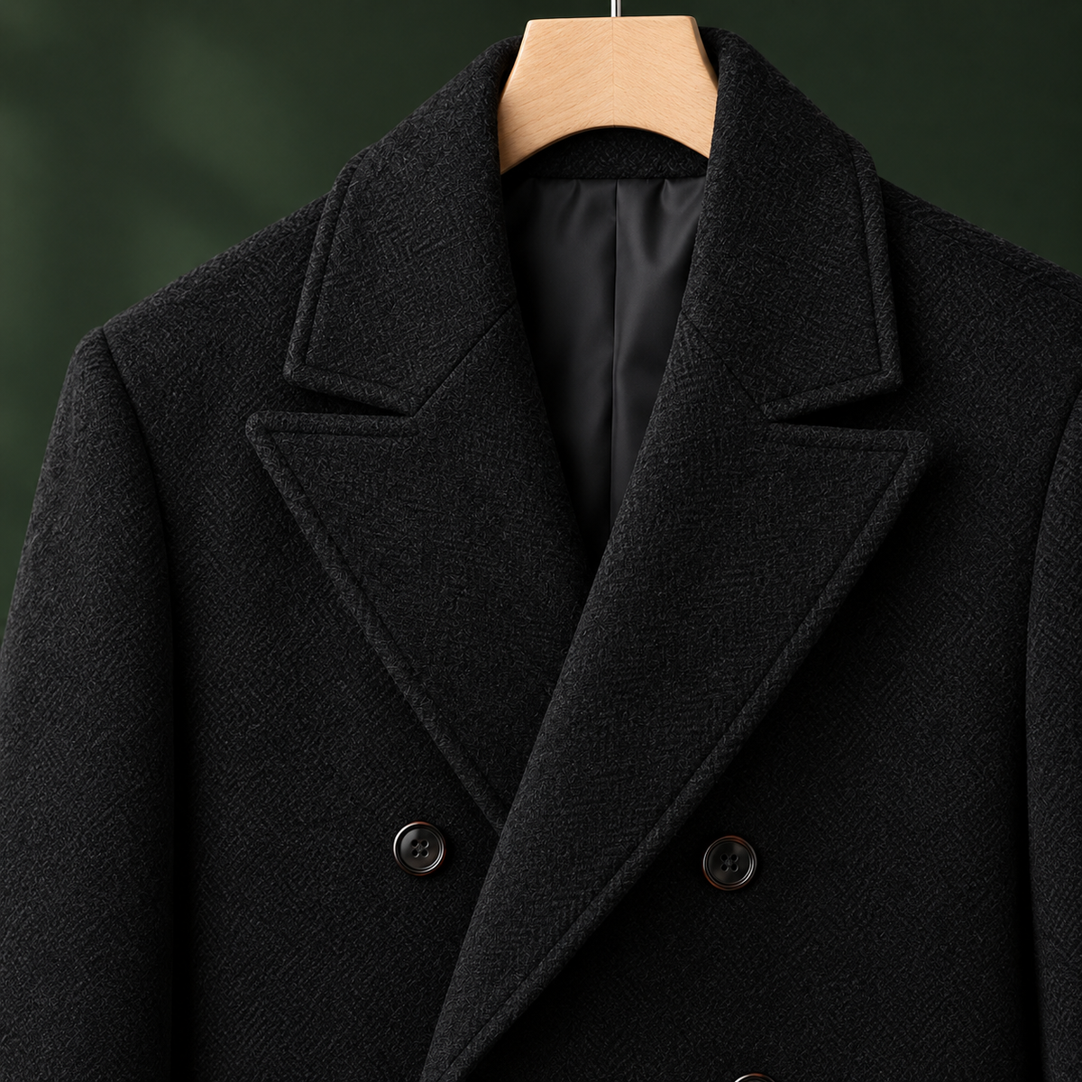 Men Double Breasted Overcoat