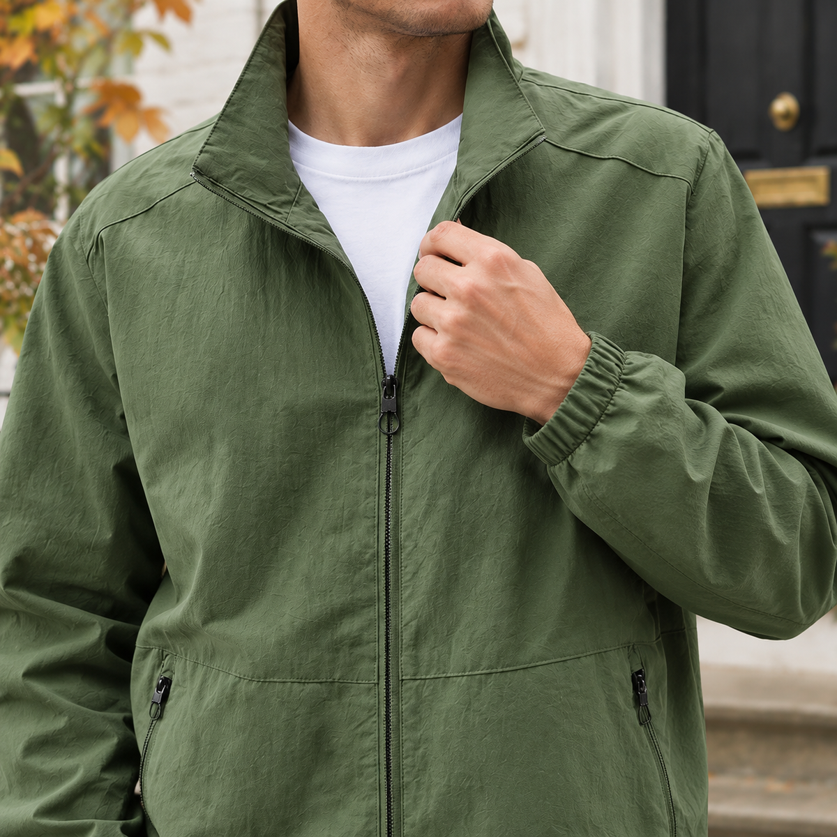 Men Stand Collar Jacket