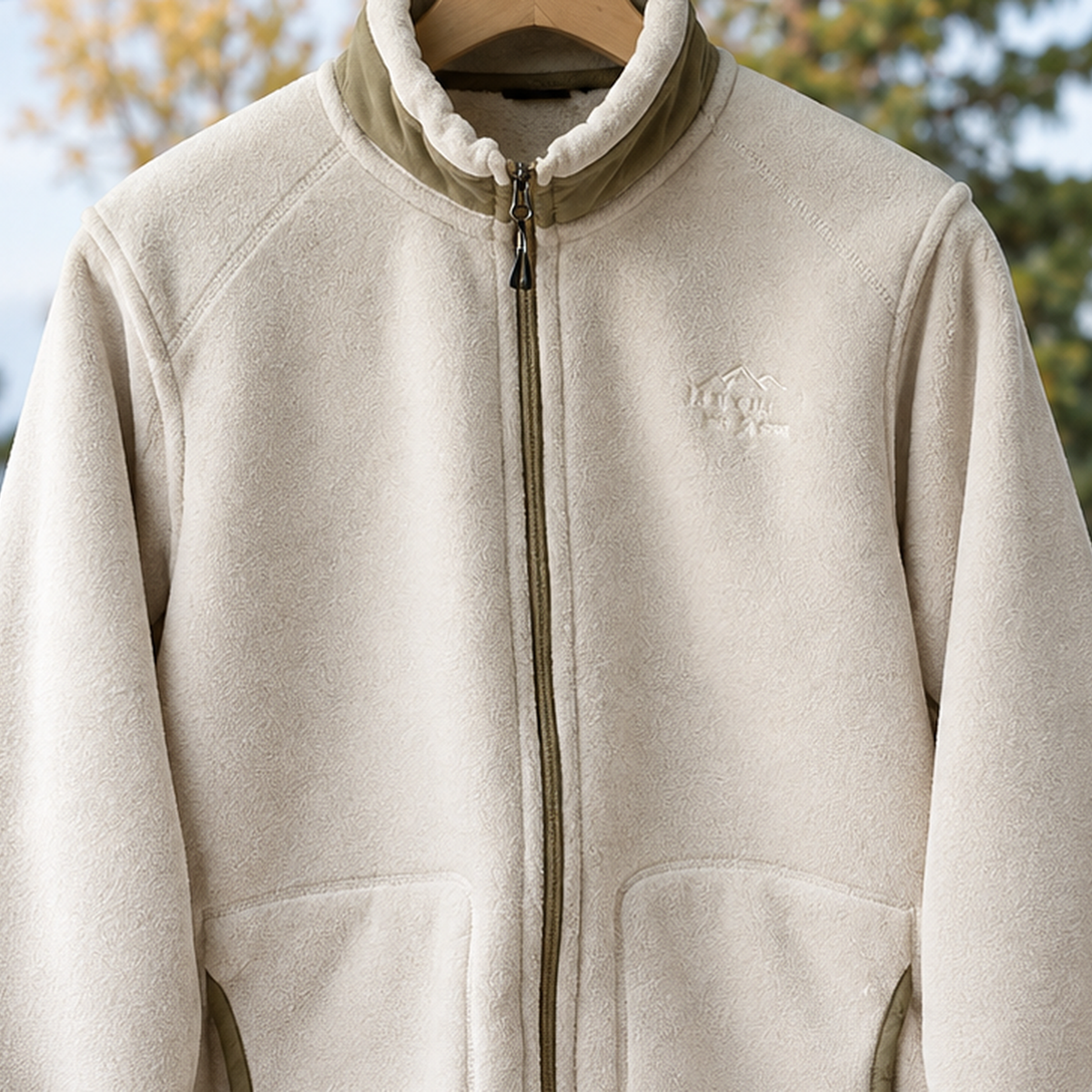Men Stand Collar Fleece Jacket