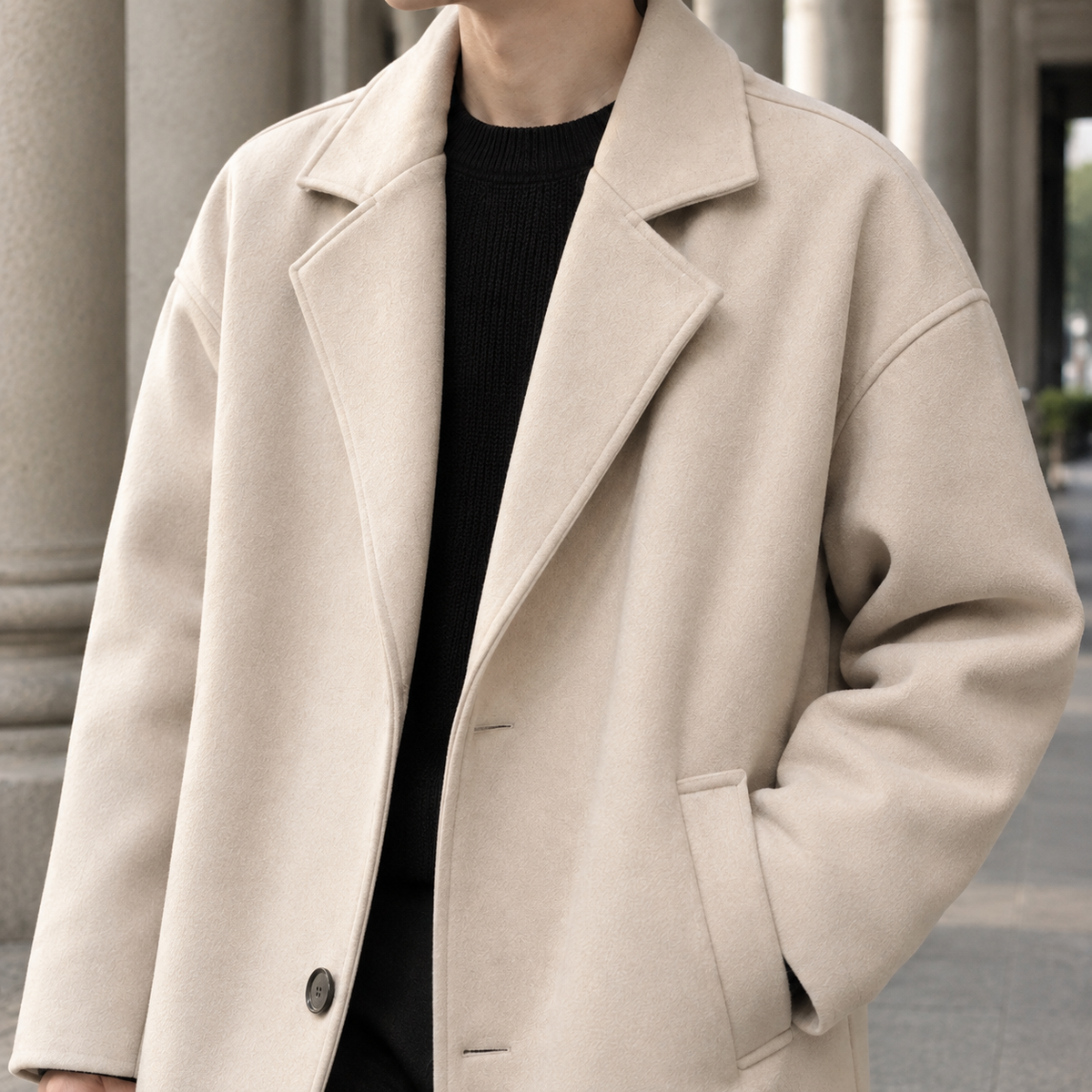 Men Longline Overcoat