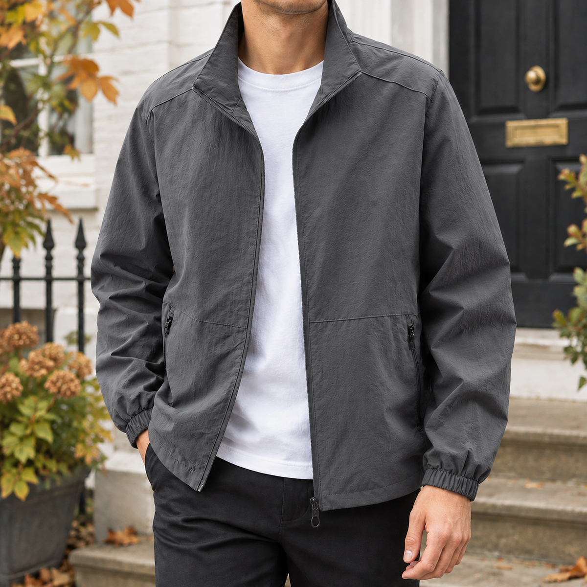 Men Stand Collar Jacket
