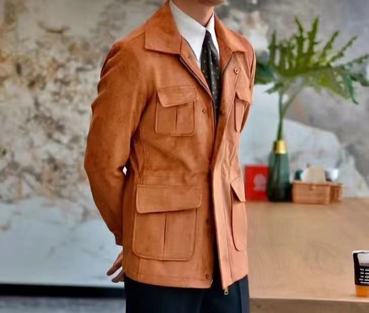 Men Belted Jacket