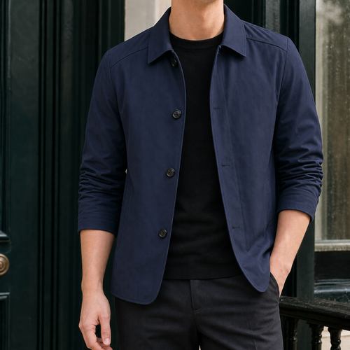 Men Button Front Jacket