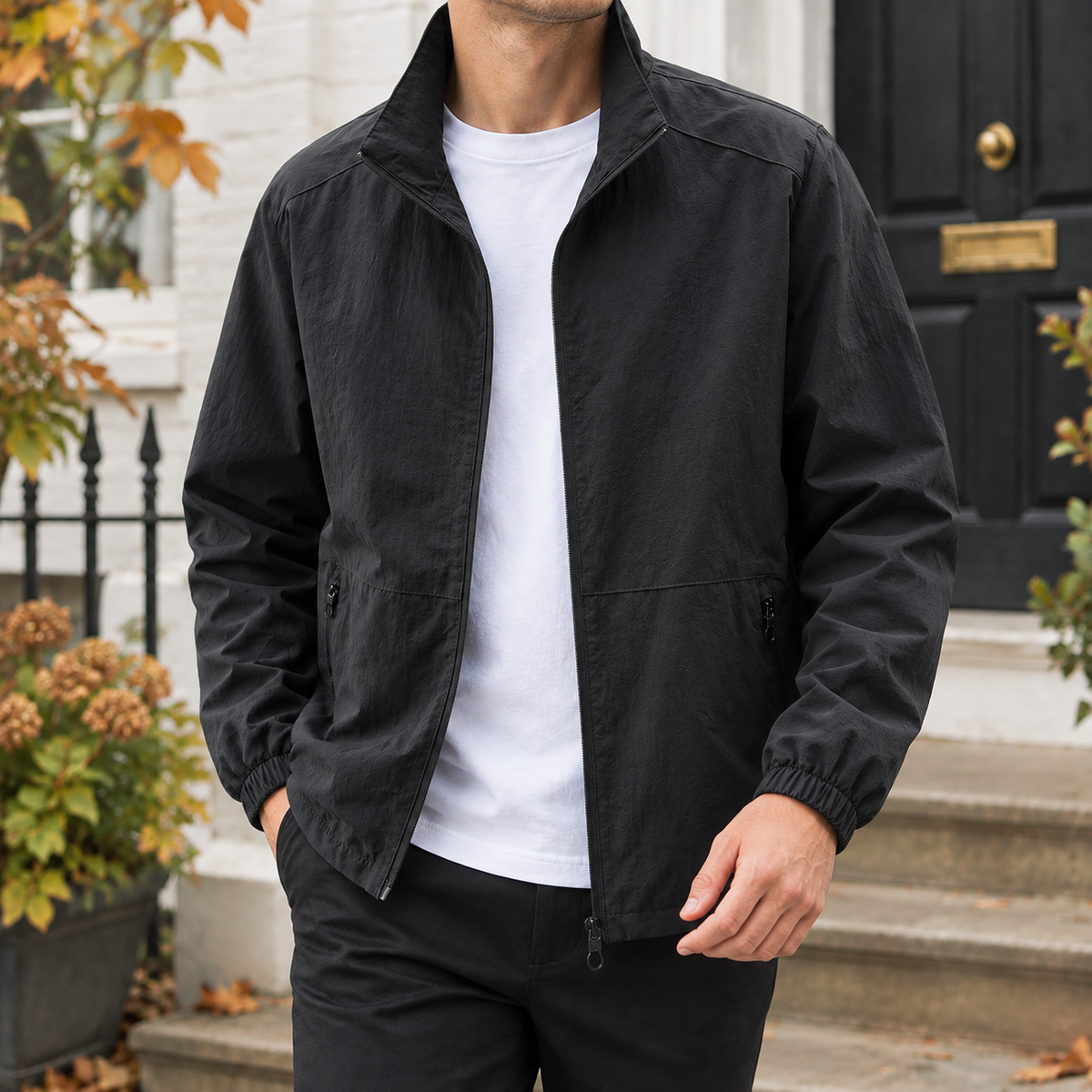 Men Stand Collar Jacket