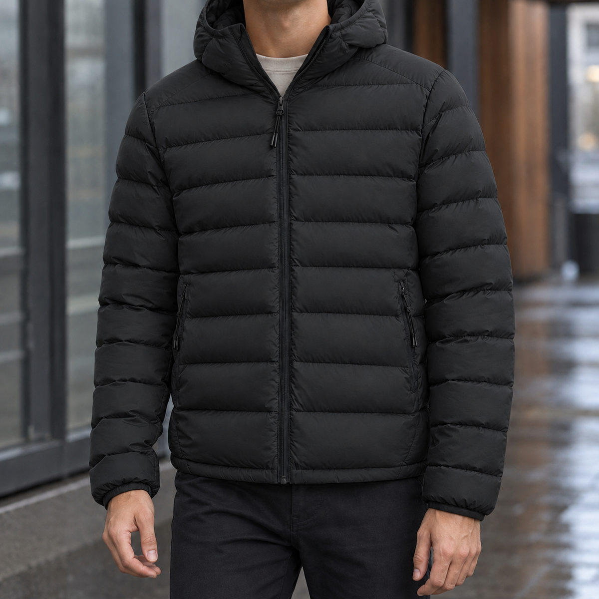 Men Hooded Winter Puffer Jacket