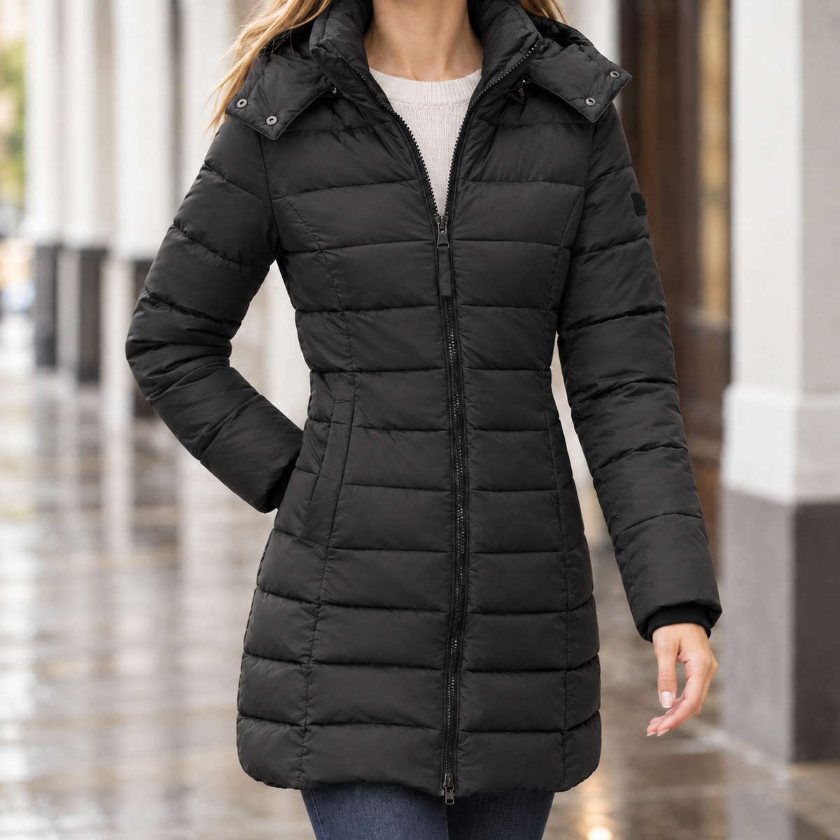 Women Hooded Puffer Coat