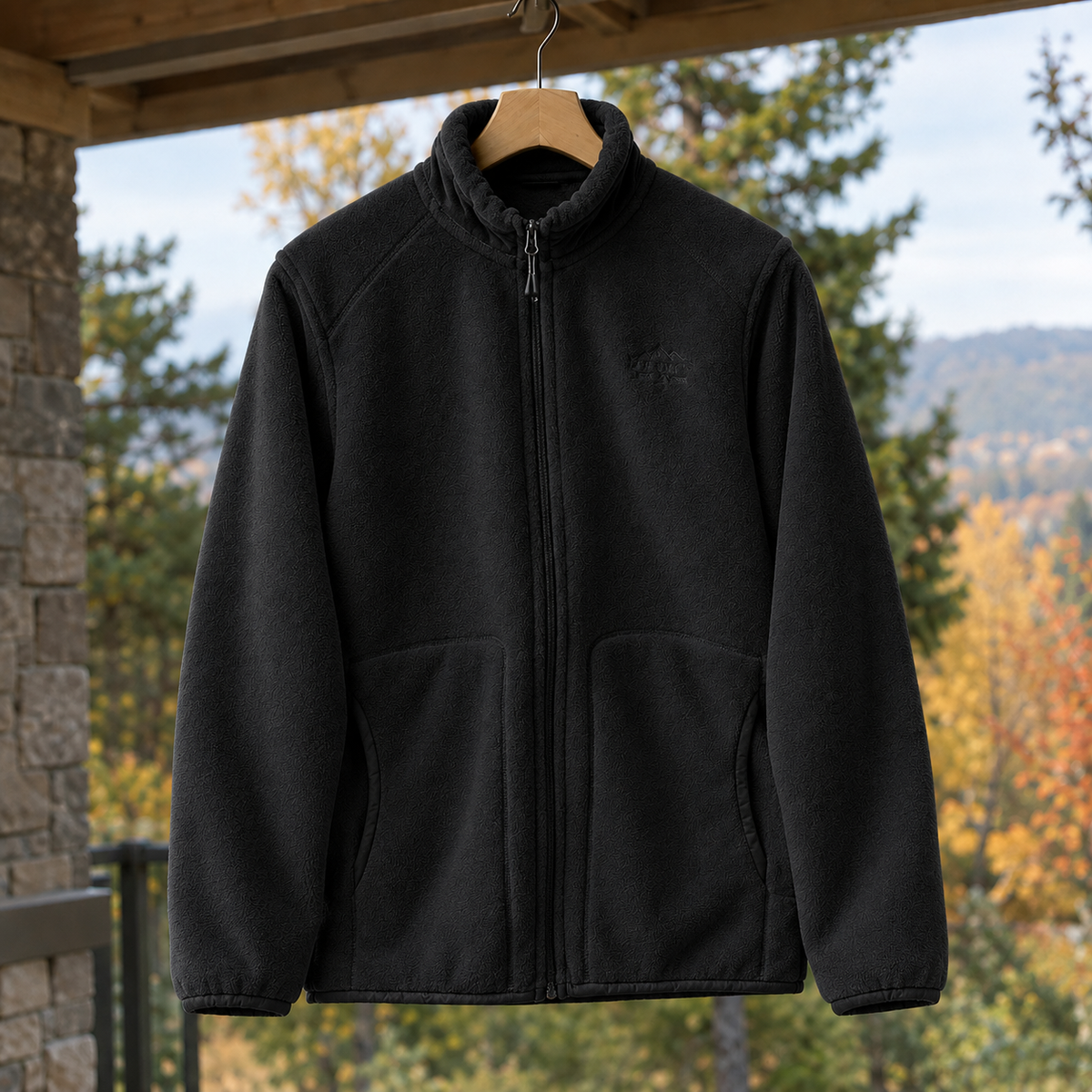 Men Stand Collar Fleece Jacket