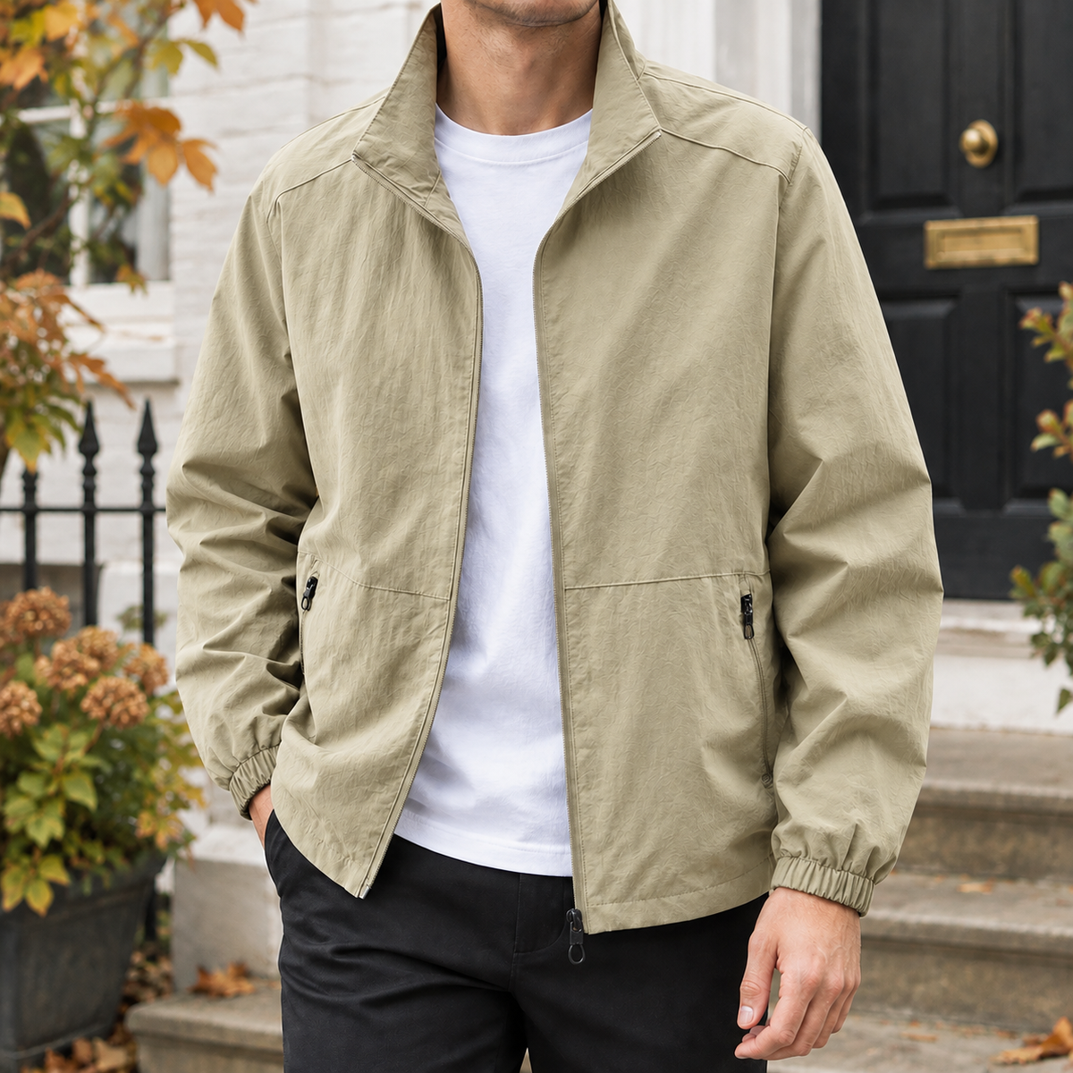 Men Stand Collar Jacket