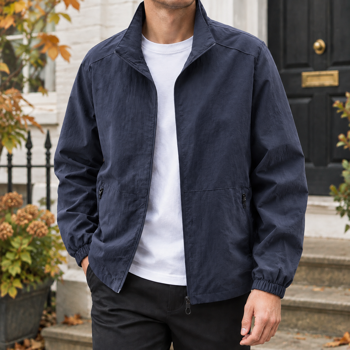 Men Stand Collar Jacket