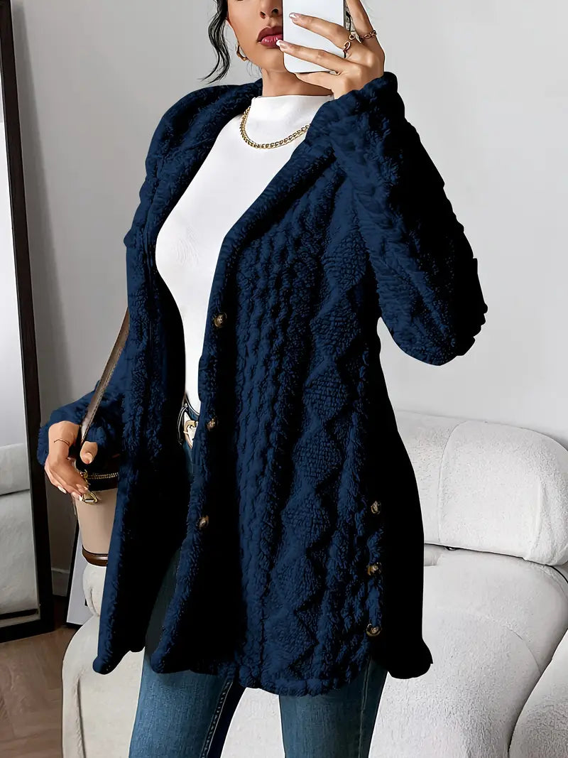 Women Hooded Knit Cardigan