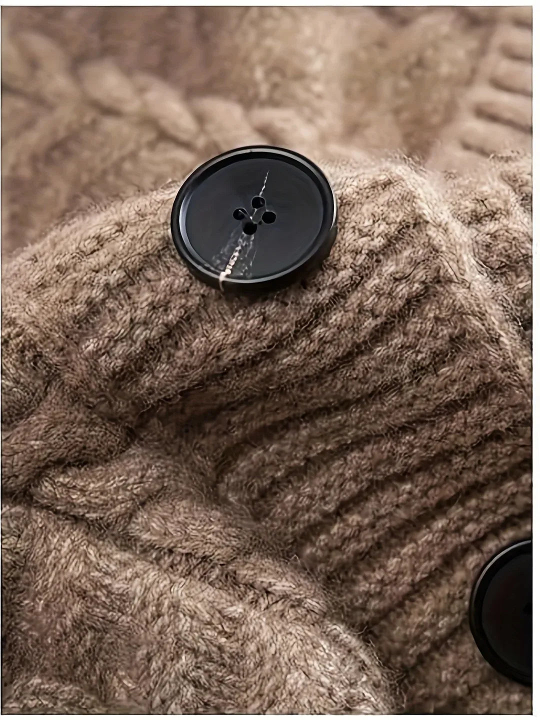 Women Longline Cable Knit Cardigan