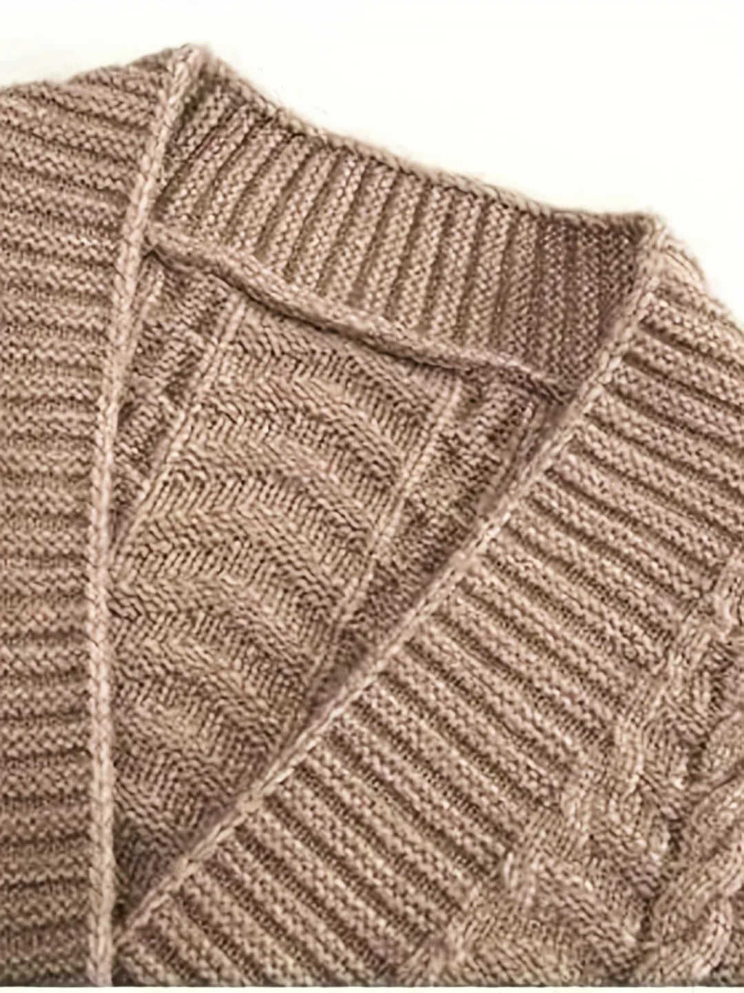 Women Longline Cable Knit Cardigan