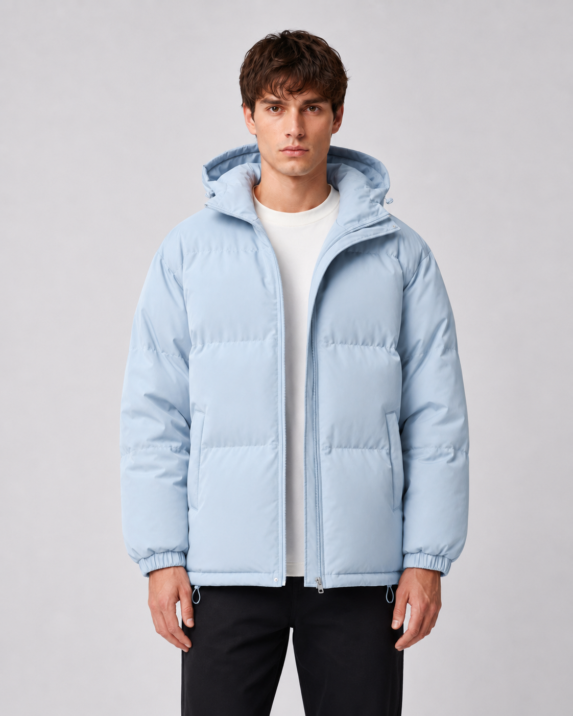 Men High Neck Puffer Jacket
