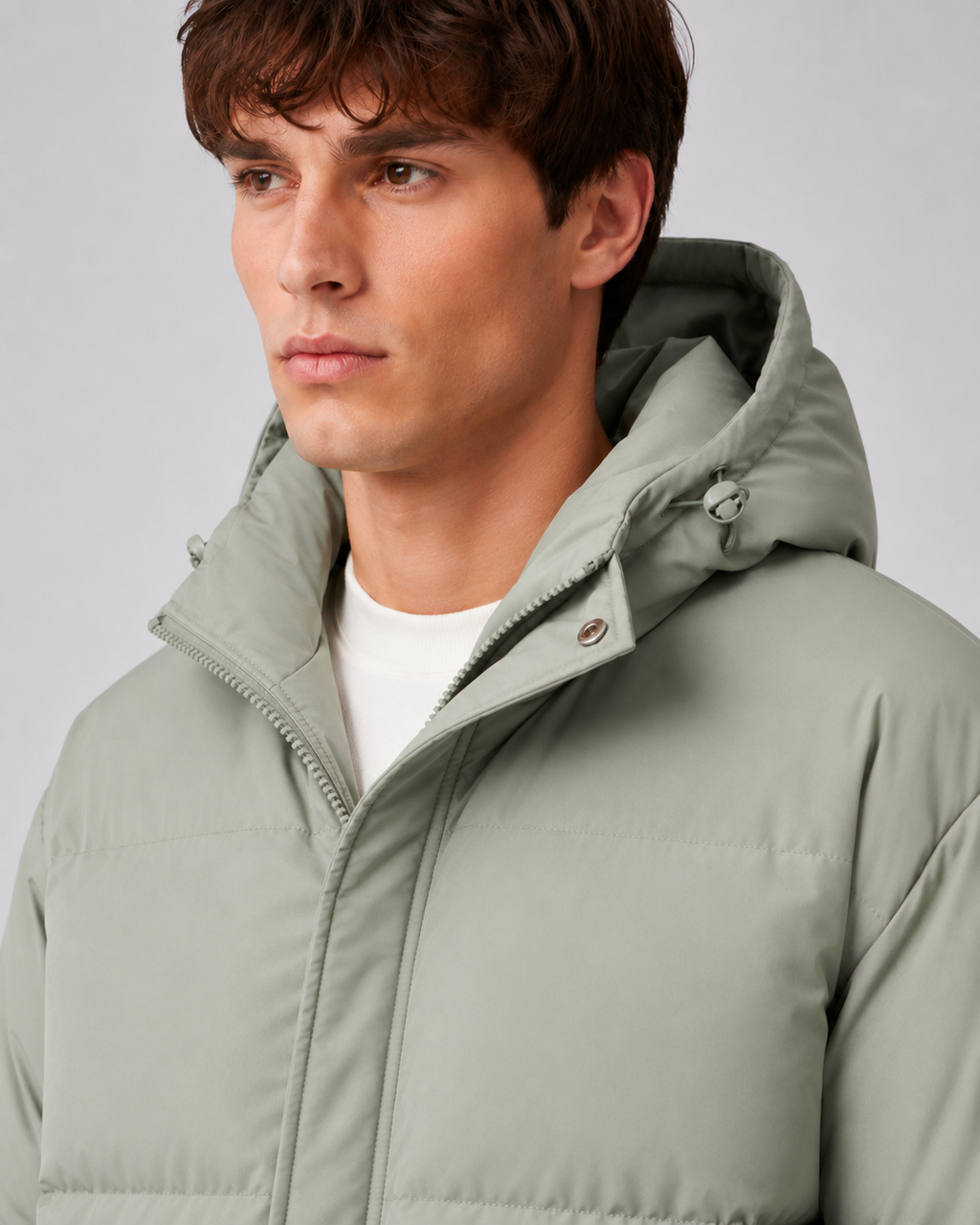 Men High Neck Puffer Jacket