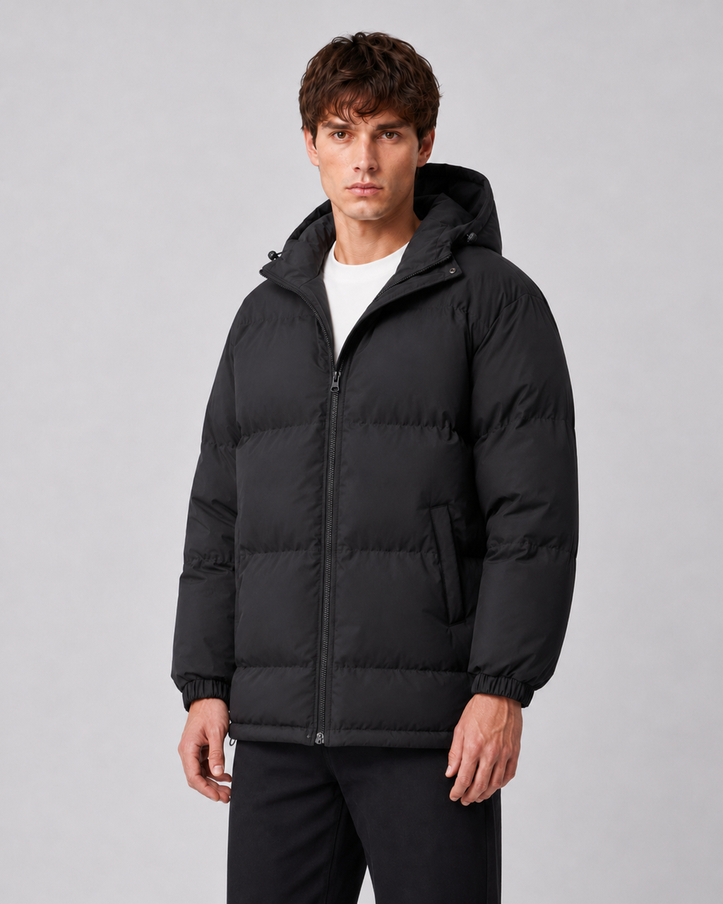 Men High Neck Puffer Jacket