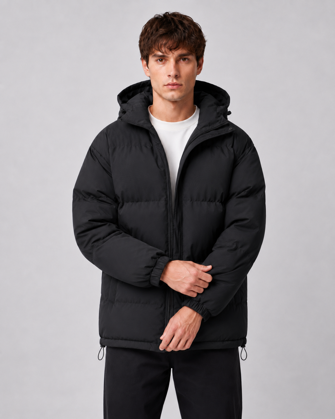Men High Neck Puffer Jacket
