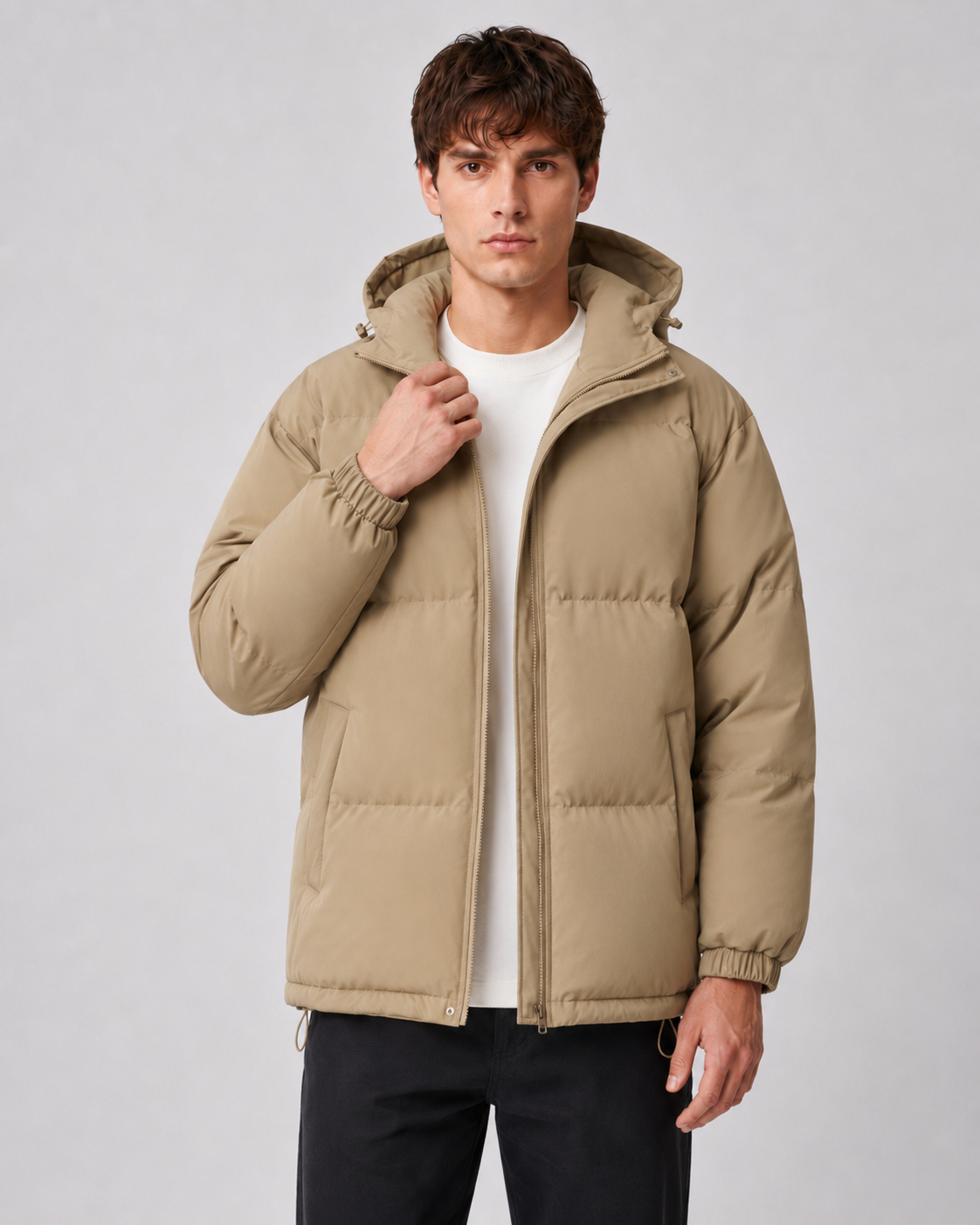 Men High Neck Puffer Jacket