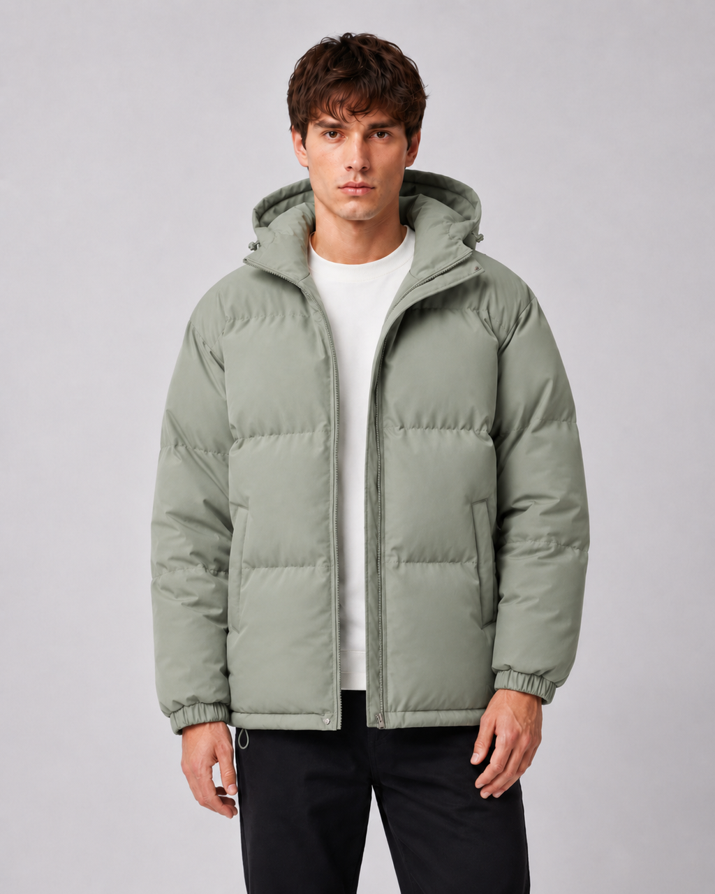 Men High Neck Puffer Jacket