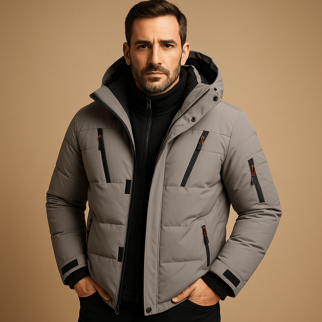 Men Waterproof Hooded Winter Jacket