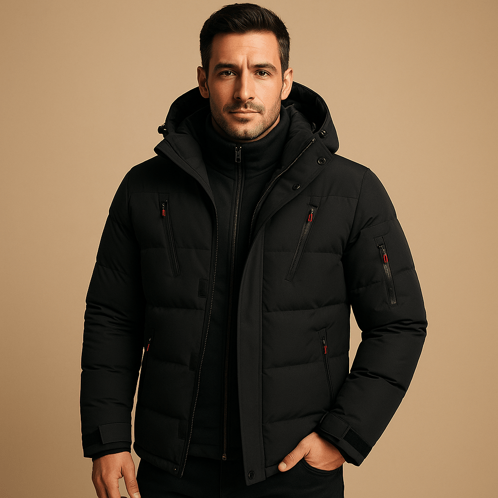 Men Waterproof Hooded Winter Jacket