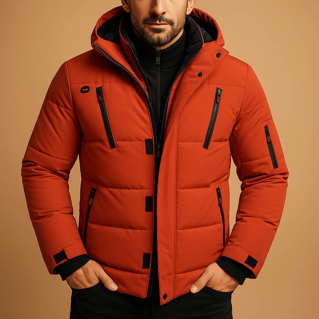 Men Waterproof Hooded Winter Jacket