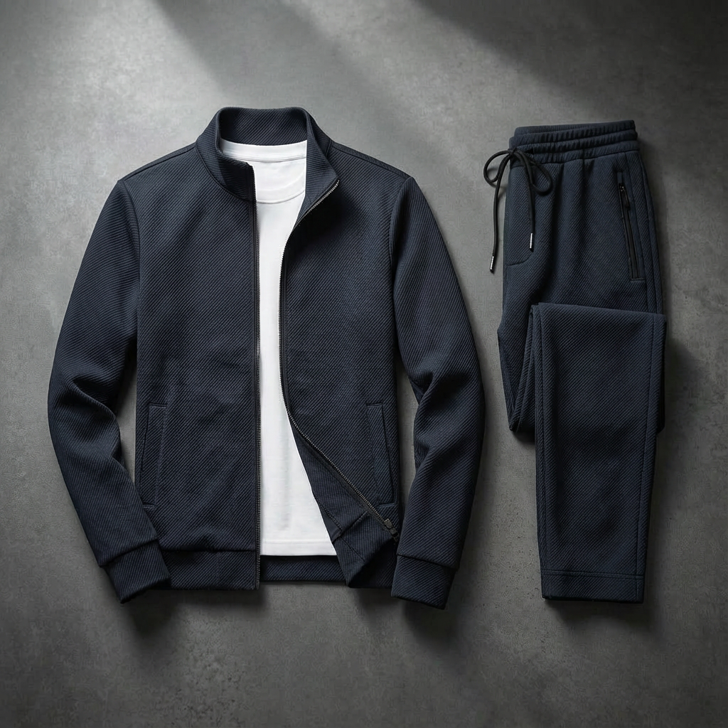 Men 2 Piece Knit Tracksuit Set