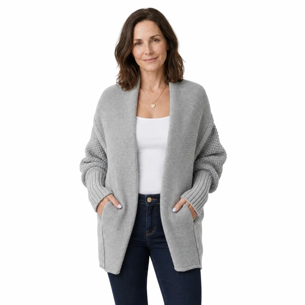 Women Oversized Shawl Collar Cardigan