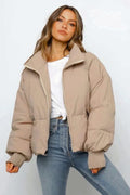 Cropped Puffer Jacket for Women