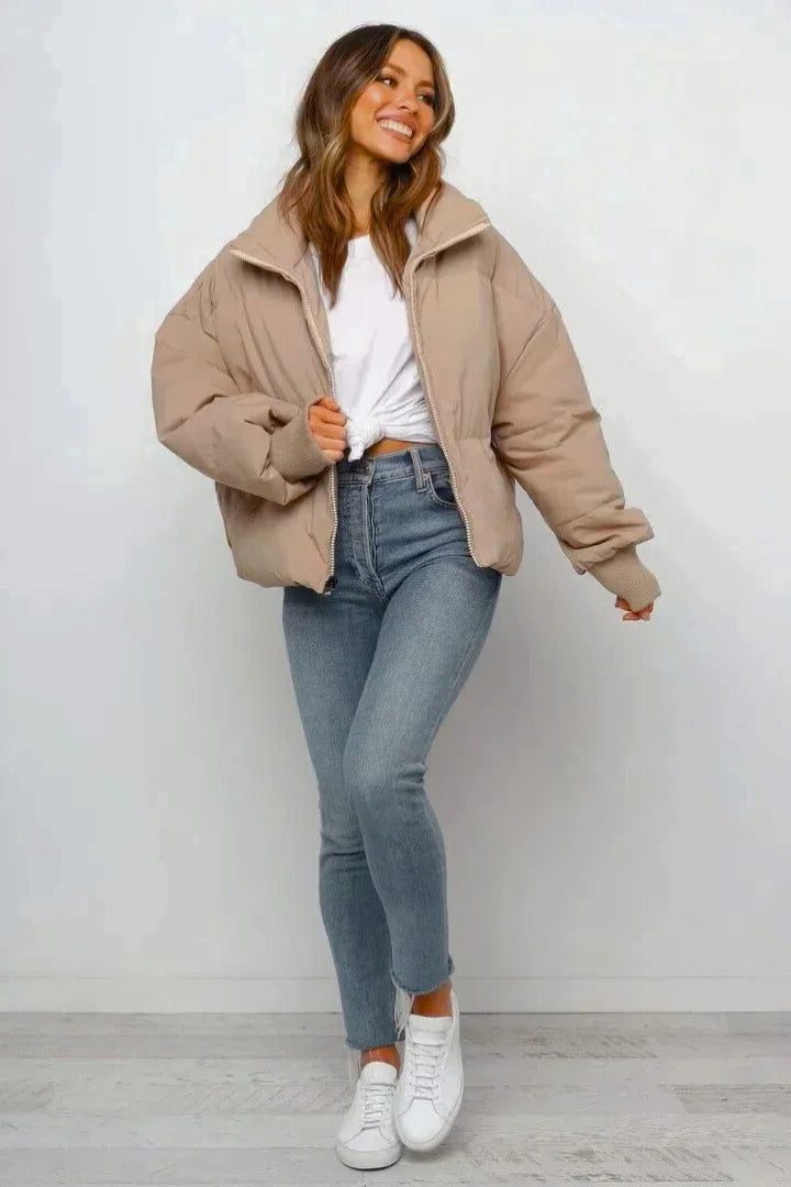 Cropped Puffer Jacket for Women - View 4