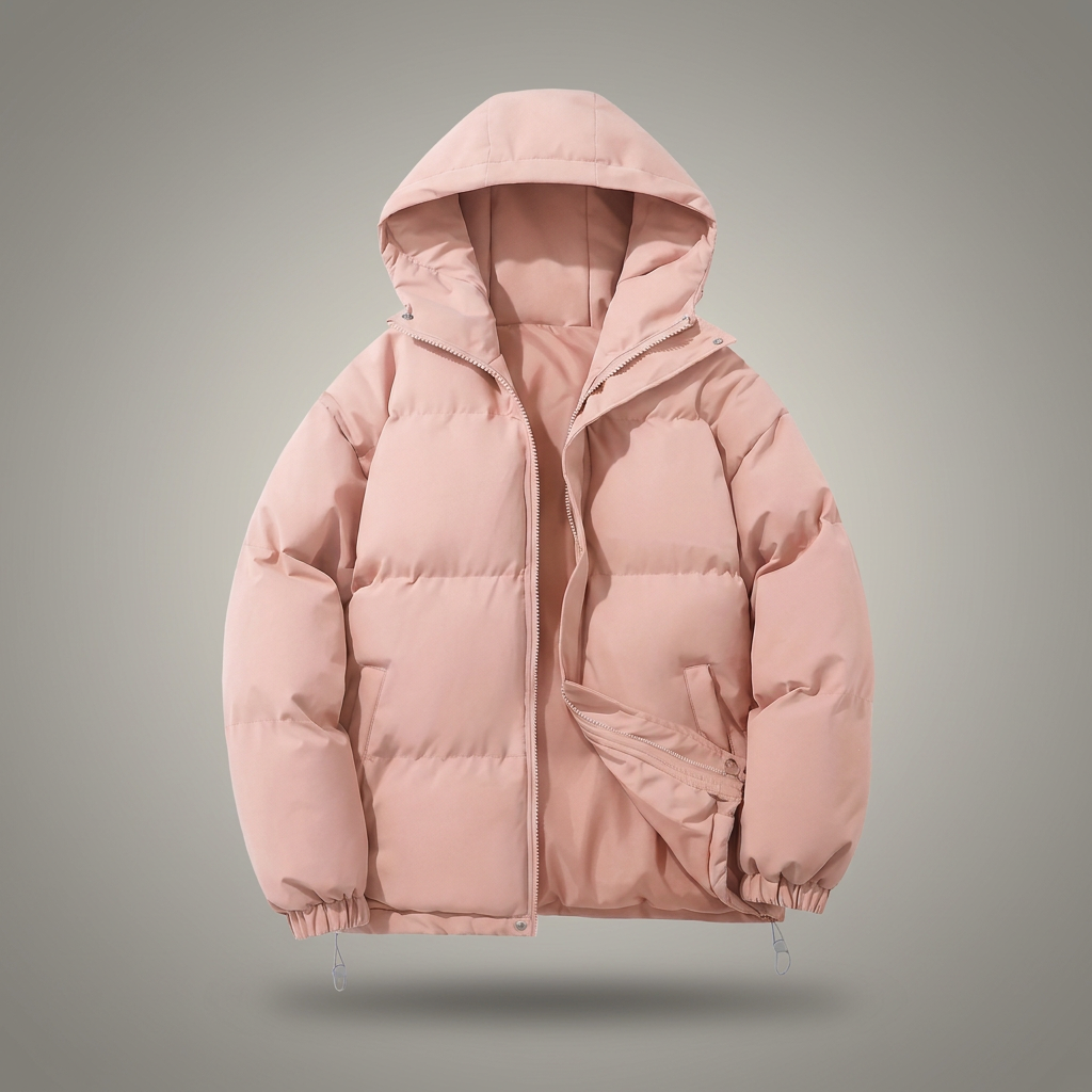 Women Oversized Puffer Jacket - Pink