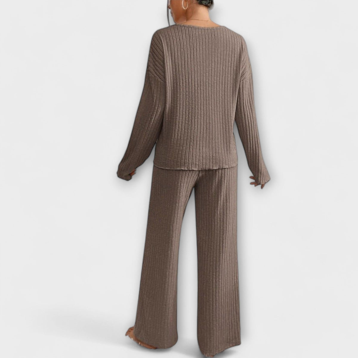 Women 2 Piece Striped Lounge Set