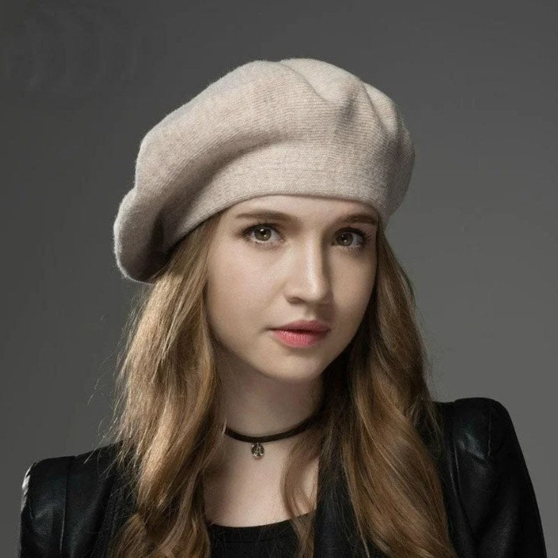 Amberly — Soft Wool Blend Beret (5), Rosewood Virginia