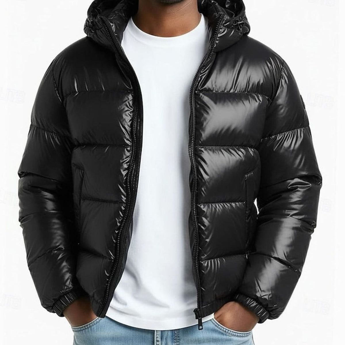 Men Hooded Quilted Puffer Jacket