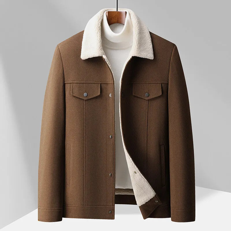 Men Sherpa Collar Jacket