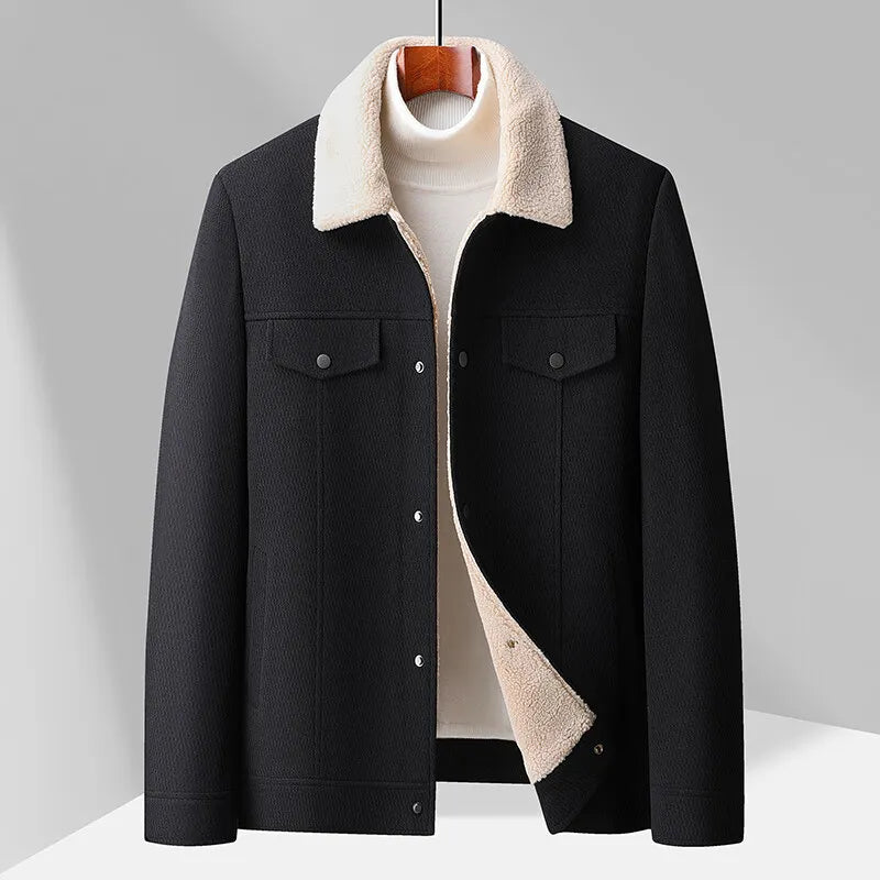 Men Sherpa Collar Jacket