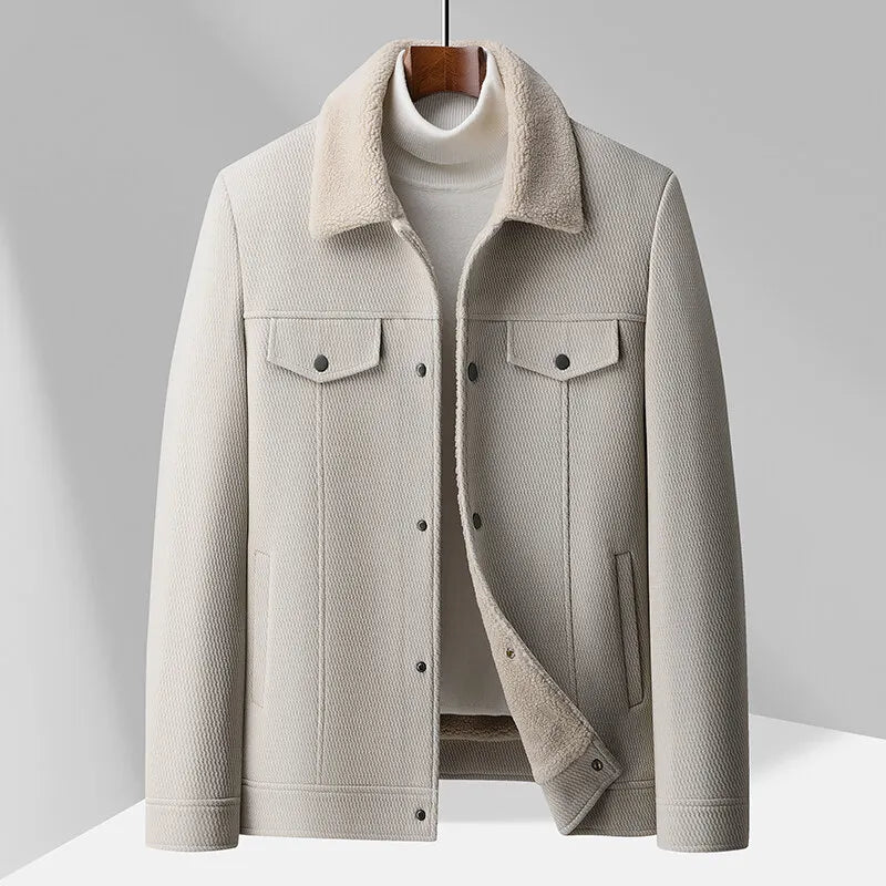 Men Sherpa Collar Jacket